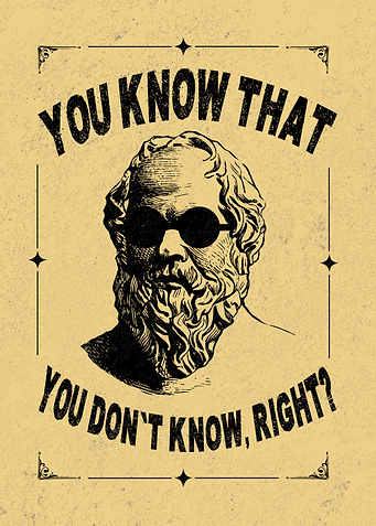 Socrates with Sunglasses Funny Philosophy Quote