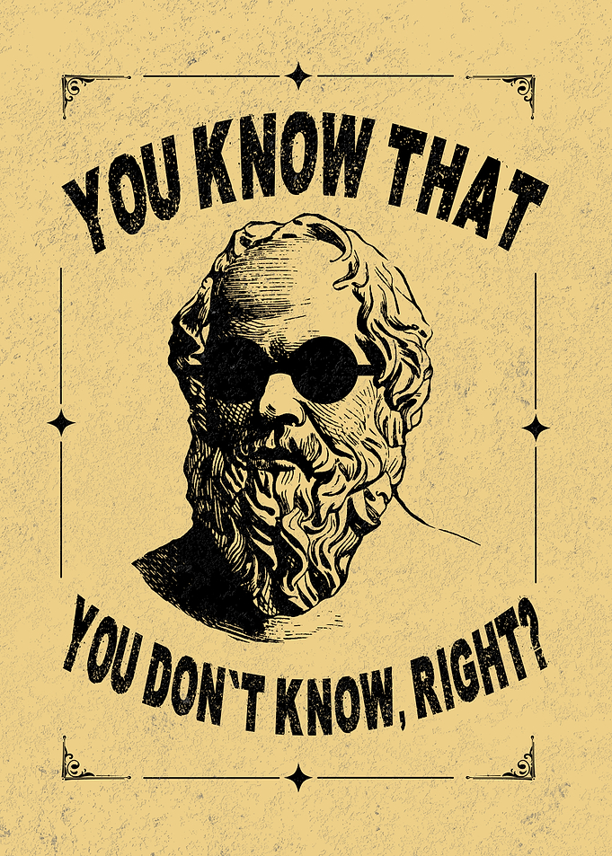 Socrates with Sunglasses Funny Philosophy Quote