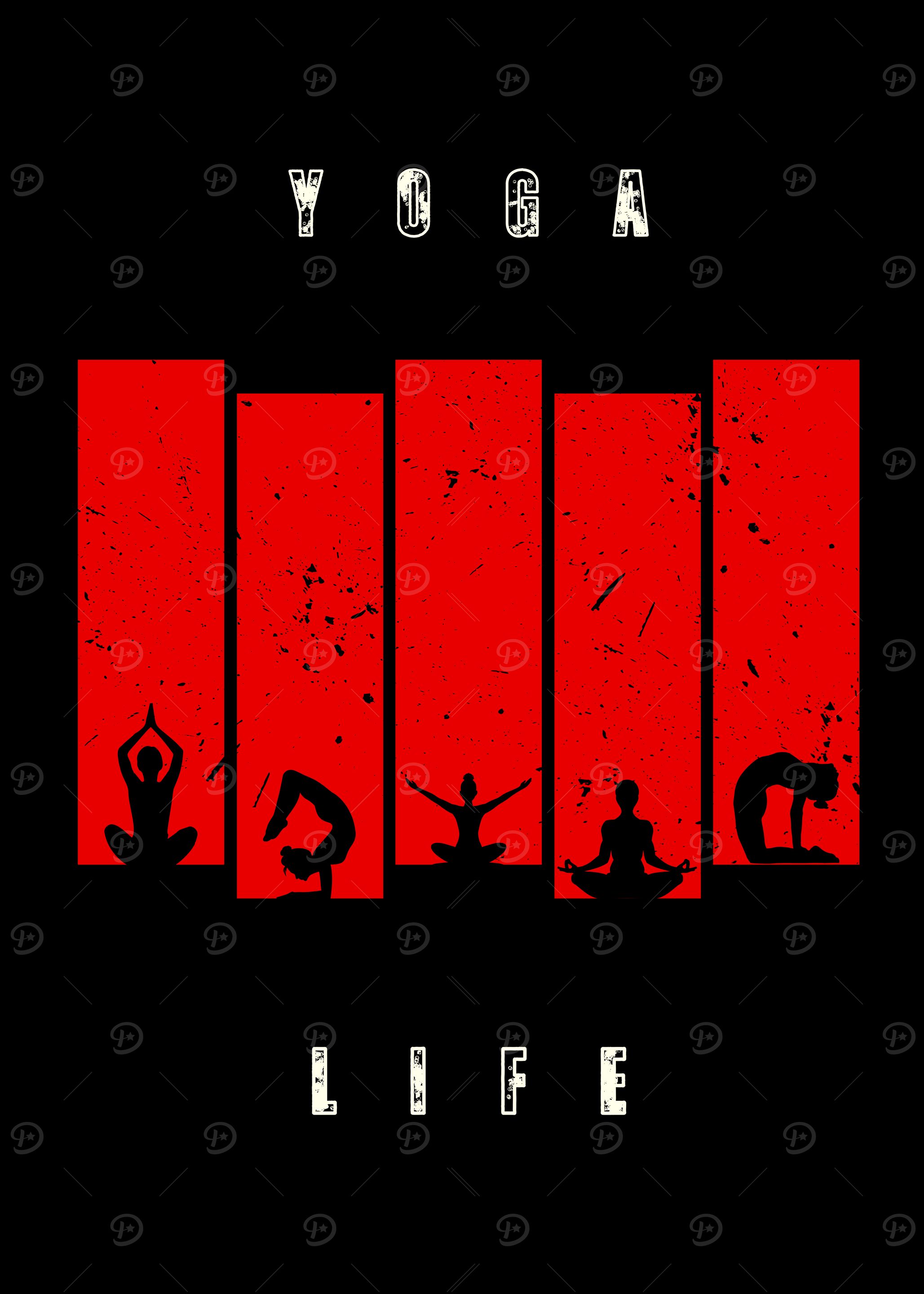 Yoga Life Silhouette Poster