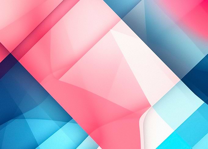 Abstract Pink and Blue Geometric Design
