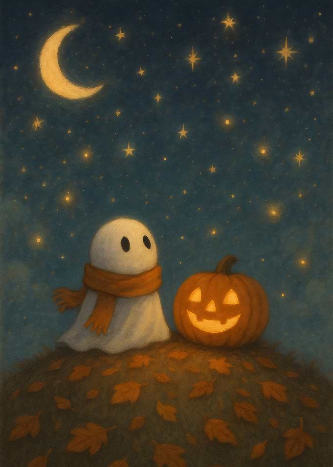 Halloween Ghost Starry Night