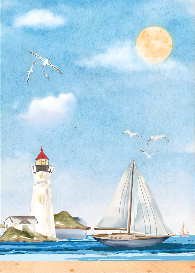 Watercolor Seascape Art