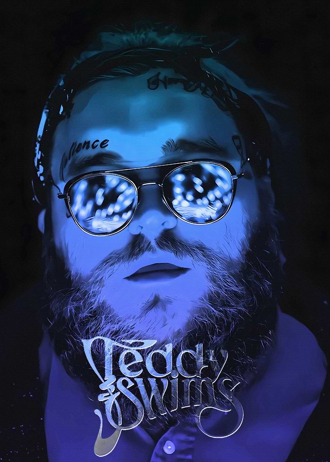 Teddy Swims Portrait in Blue