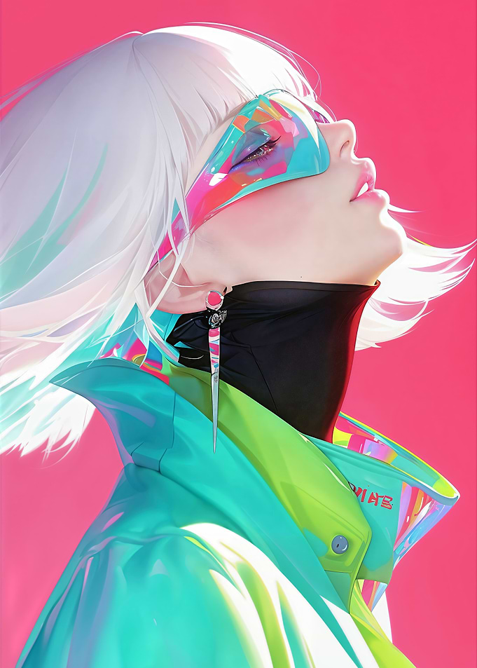 Cyberpunk Pink Girl
