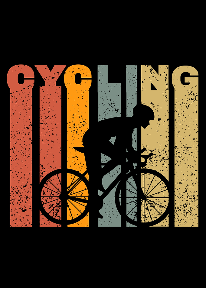 Retro Cycling Silhouette