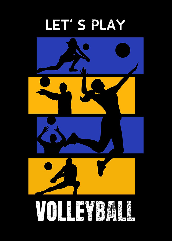Let's Play Volleyball Graphic