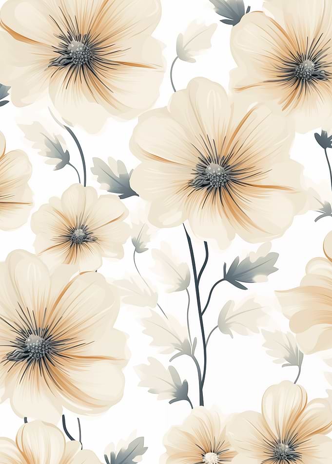 Floral Creamy Flowers