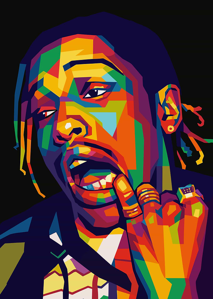 A$AP Rocky Colorful Portrait