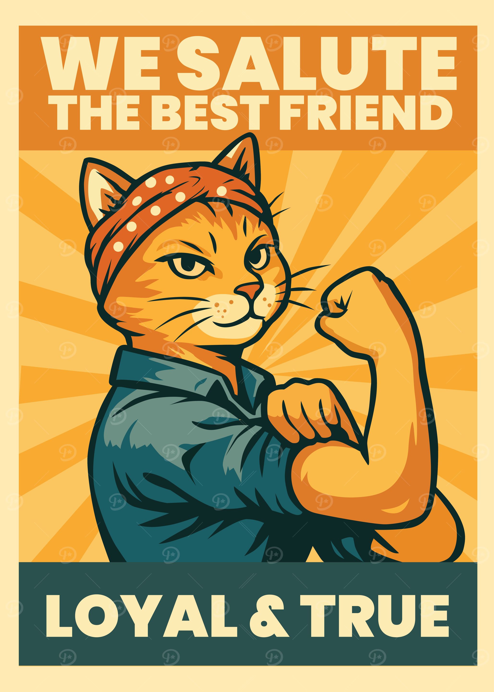 We Salute The Best Friend Cat