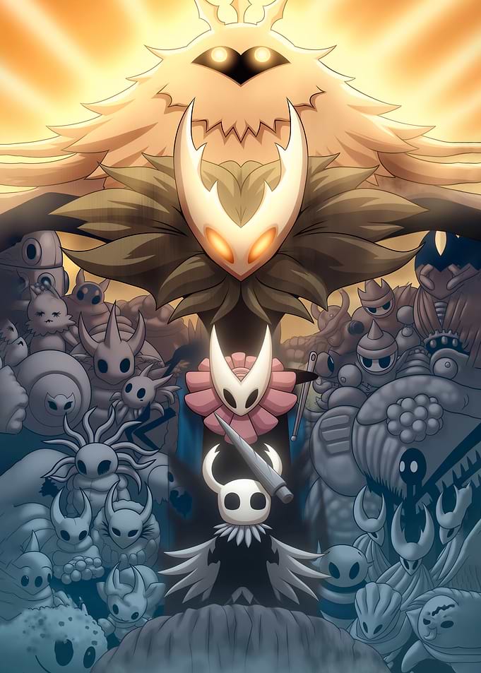 Hollow Knight characters illustration