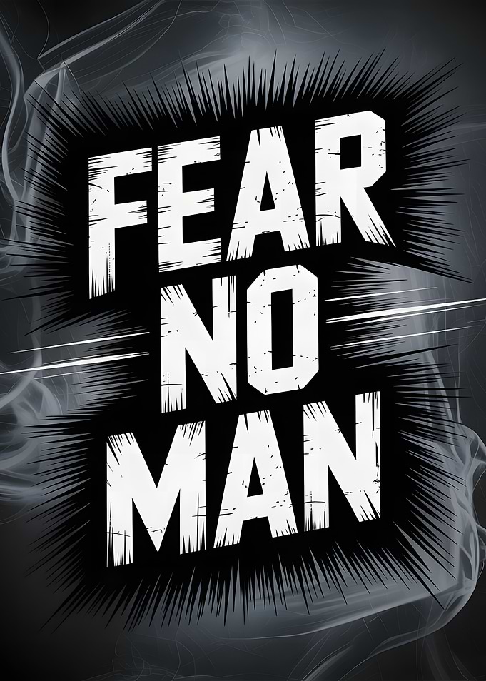 Fear No Man Motivational Poster