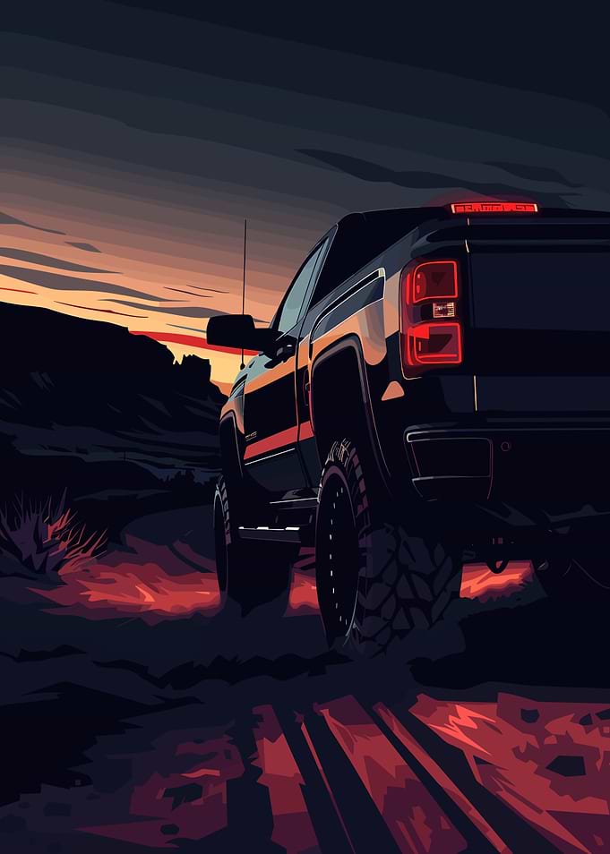 Truck at Sunset