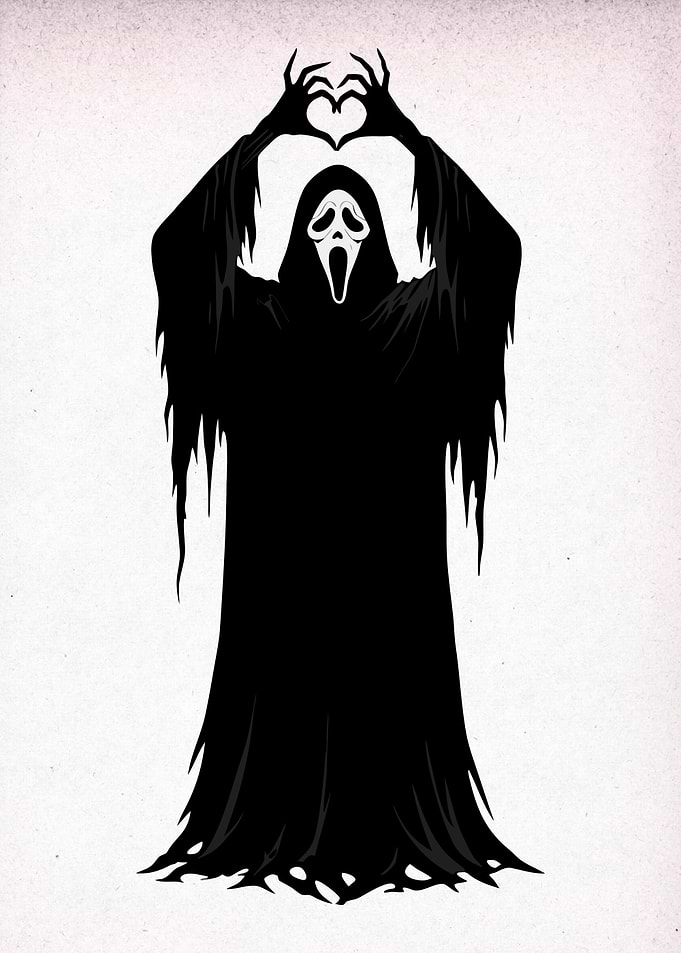 Halloween Grim Reaper Heart Hands