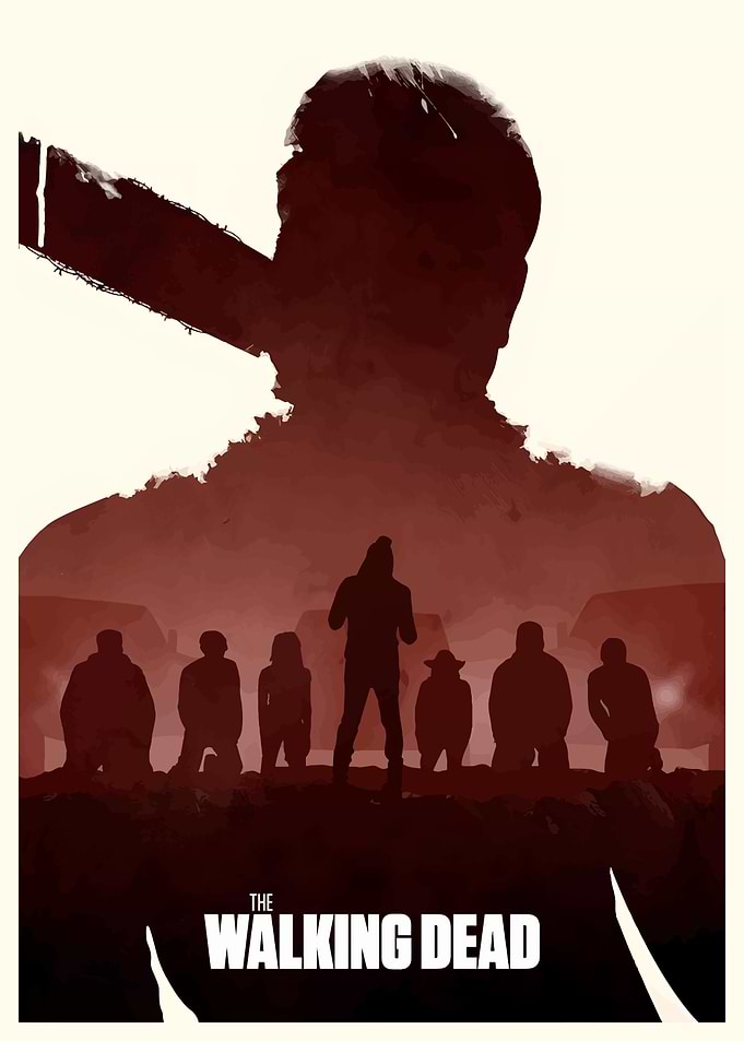 The Walking Dead Silhouette Poster