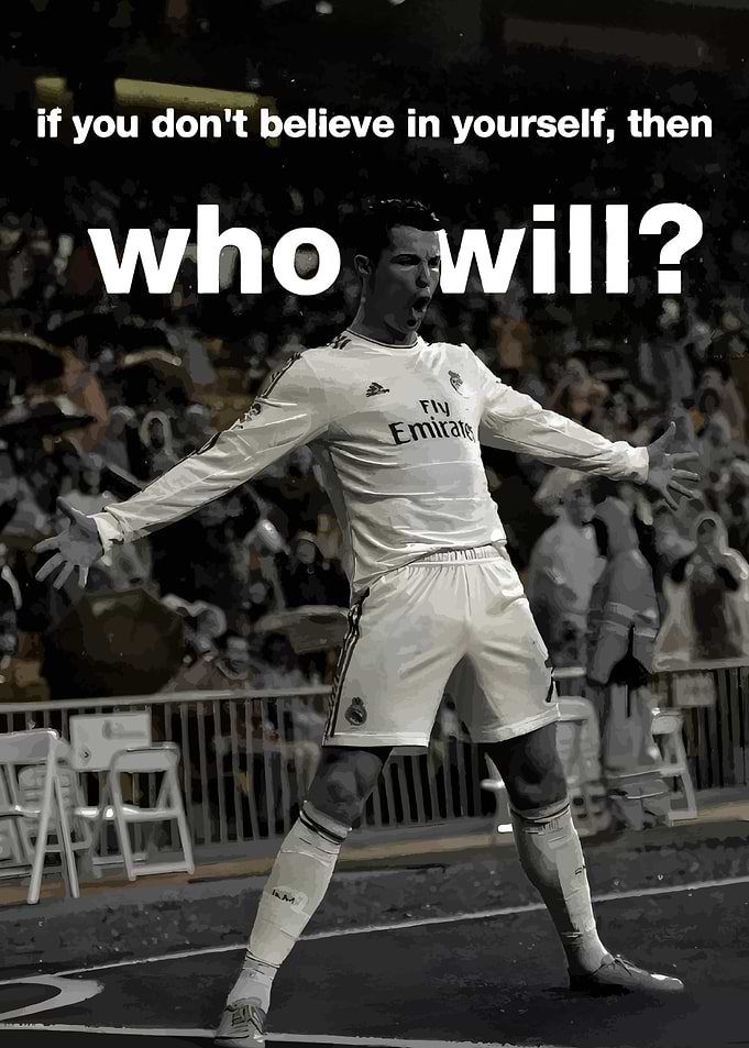 Cristiano Ronaldo Motivational Quote Poster