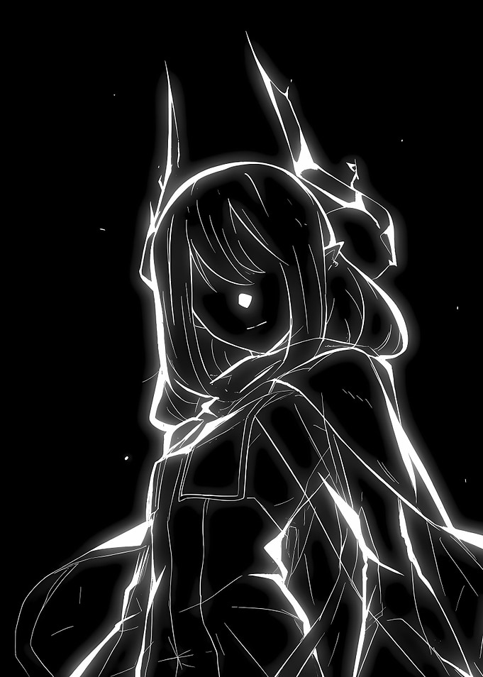 Anime Girl Glowing in the Dark