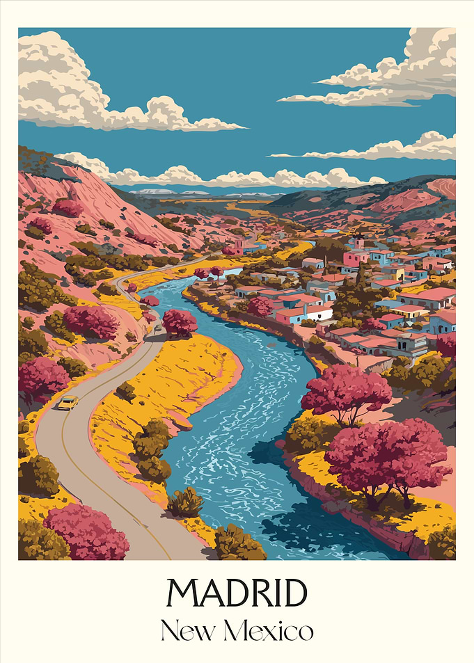 Madrid, New Mexico Landscape Art