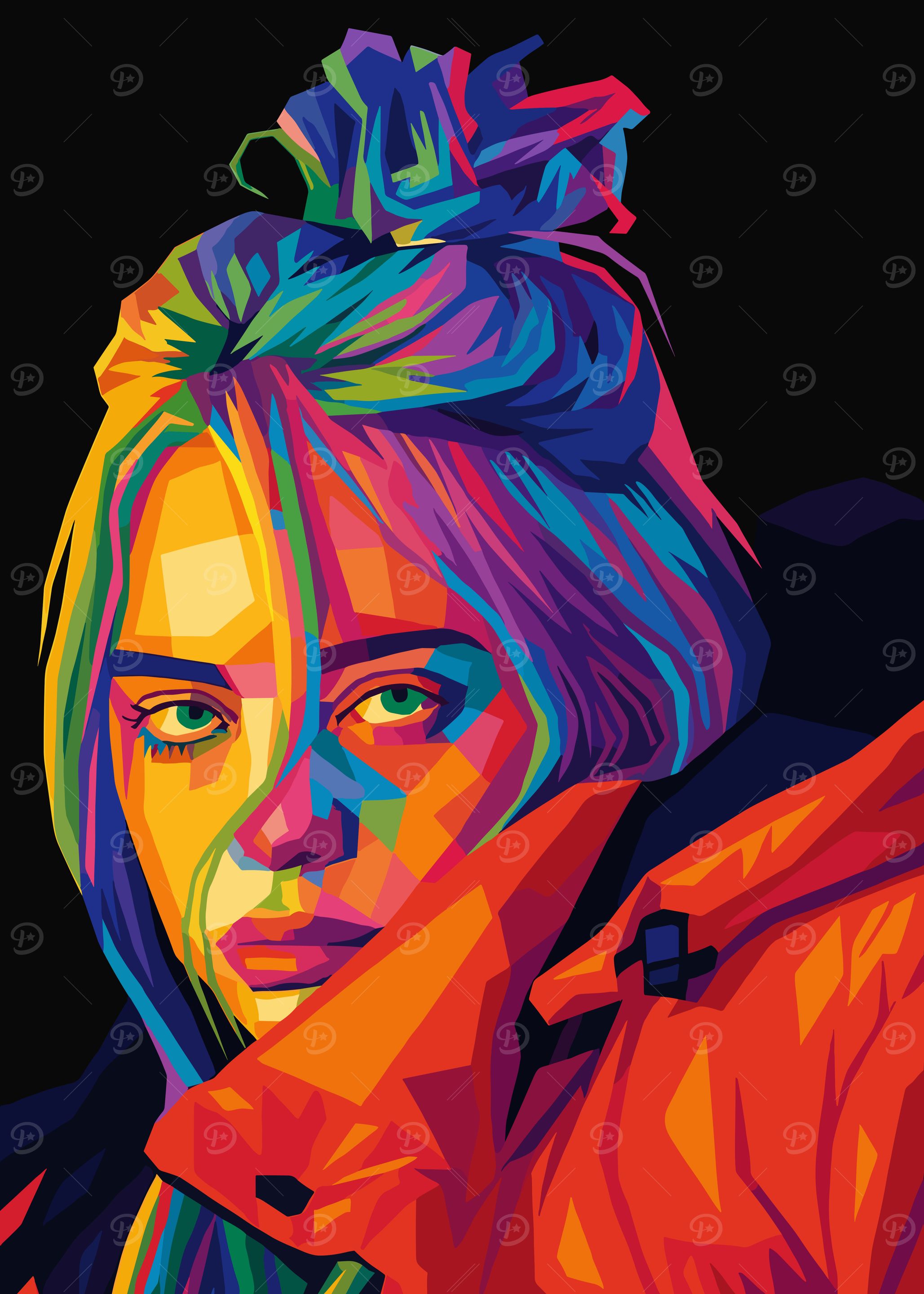 Billie Eilish Wpap Art