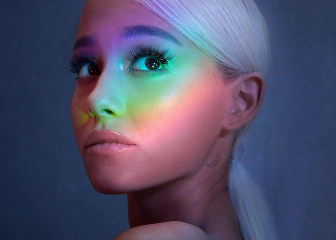 Ariana Grande Portrait with Rainbow Lighting