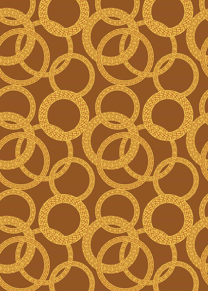 Celtic Knot Rings Pattern on Brown