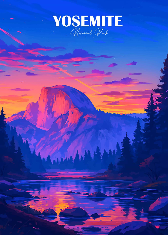 Yosemite National Park Landscape Art