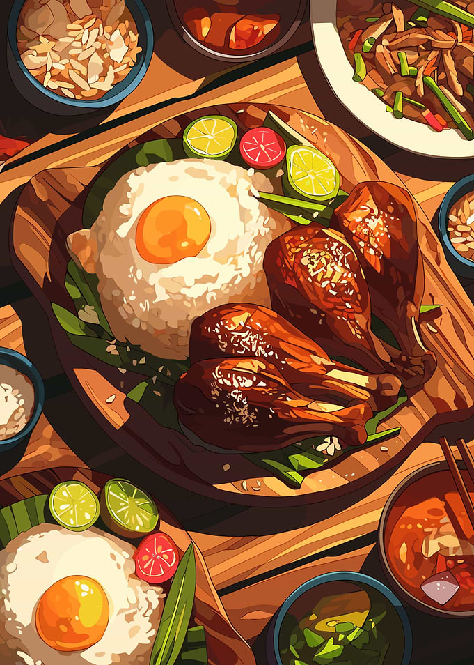 Delicious Filipino Food Still Life