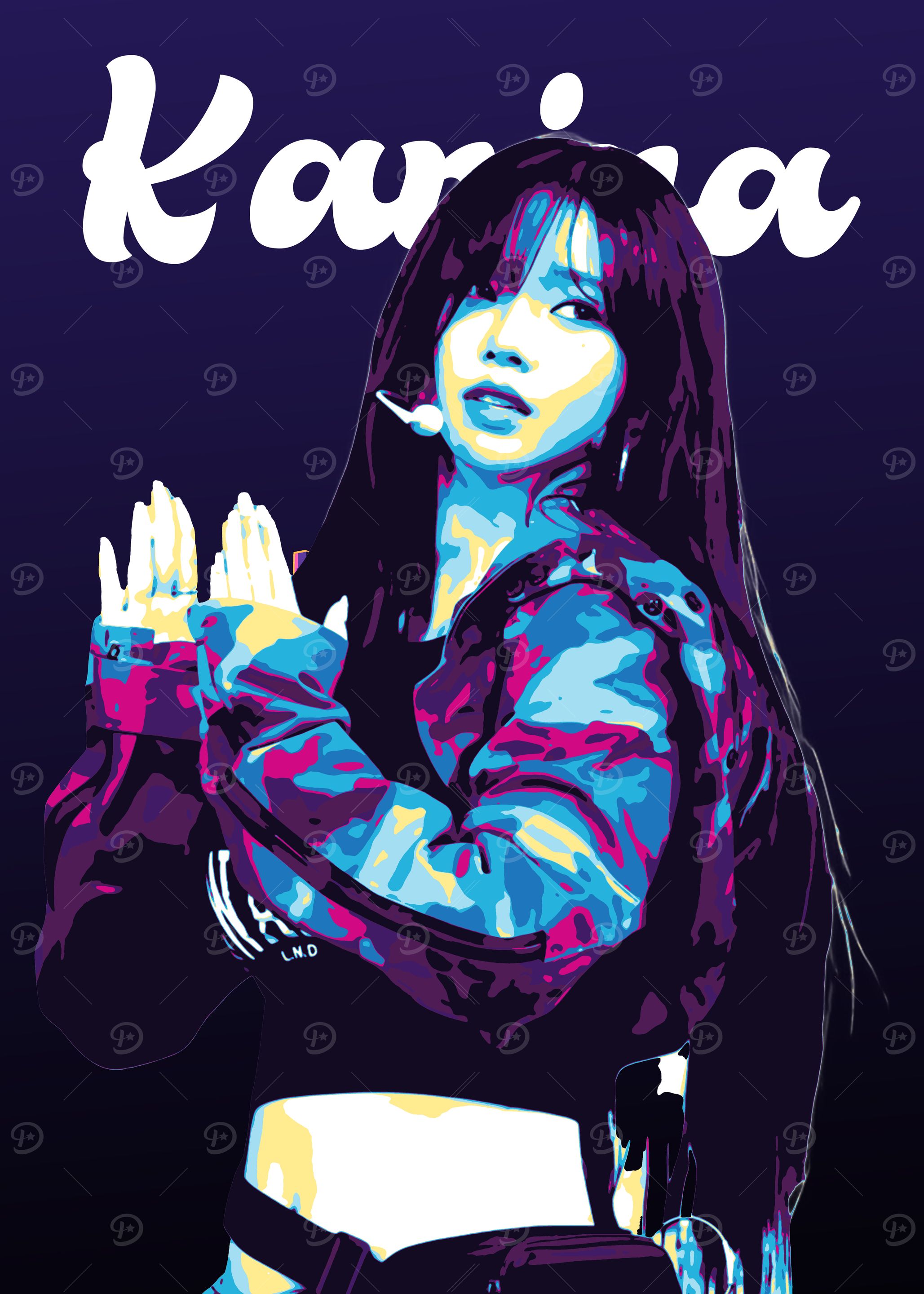Karina of Aespa Pop Art Portrait