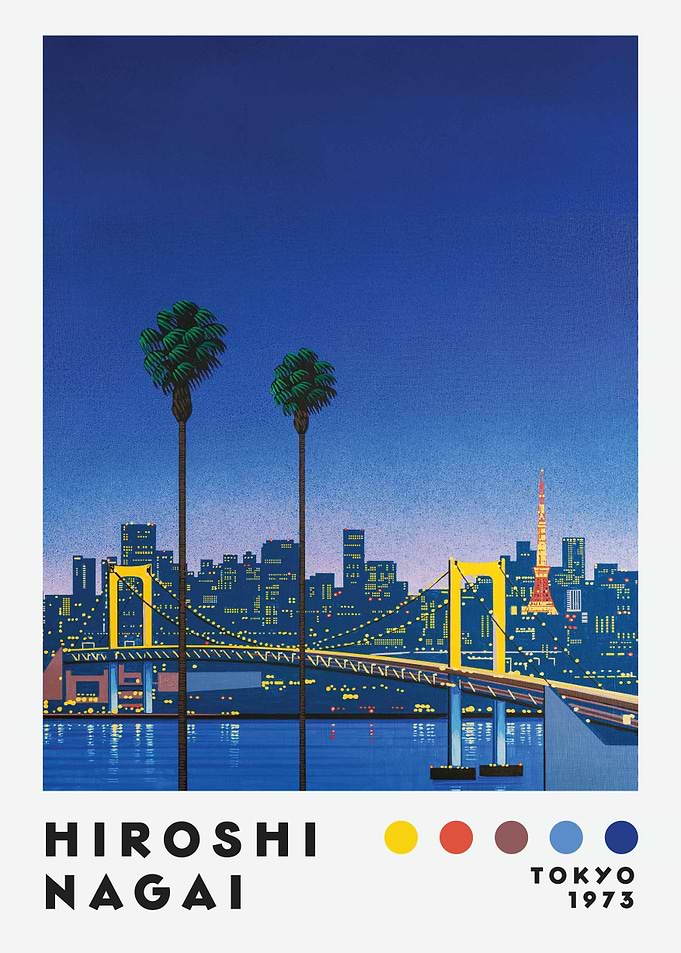 Hiroshi Nagai Tokyo 1973 Cityscape