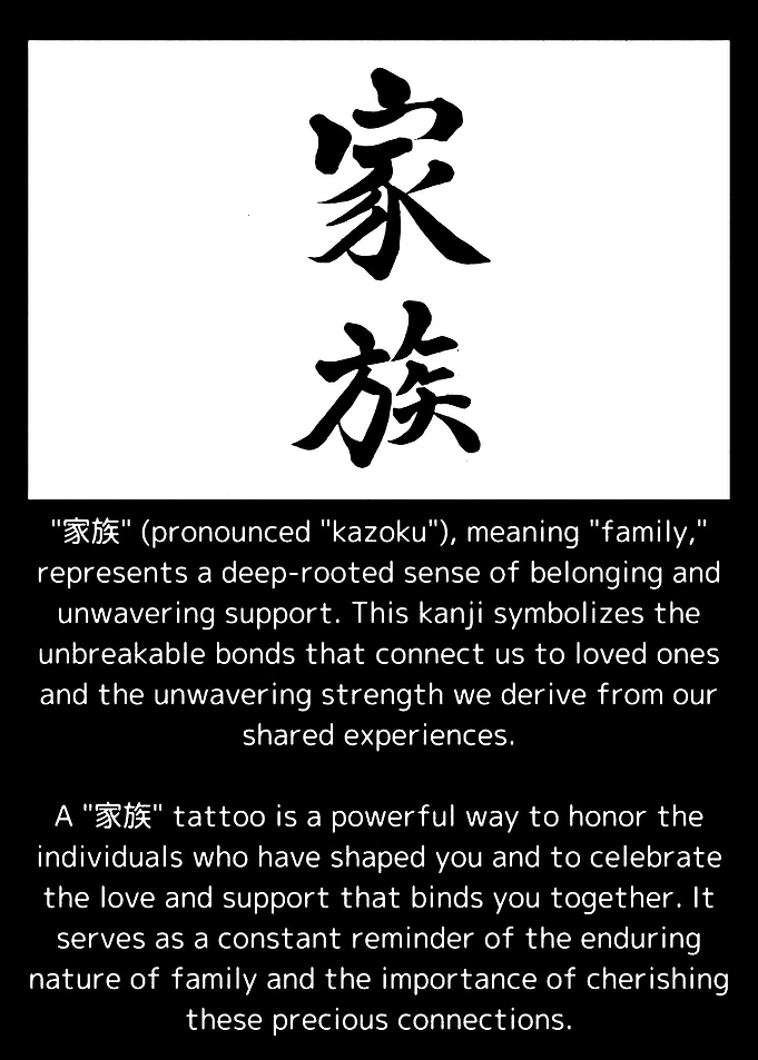 Kazoku: Japanese Kanji for Family