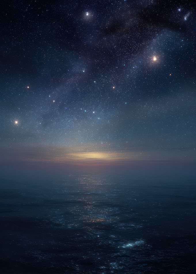 Starry Night Over the Ocean