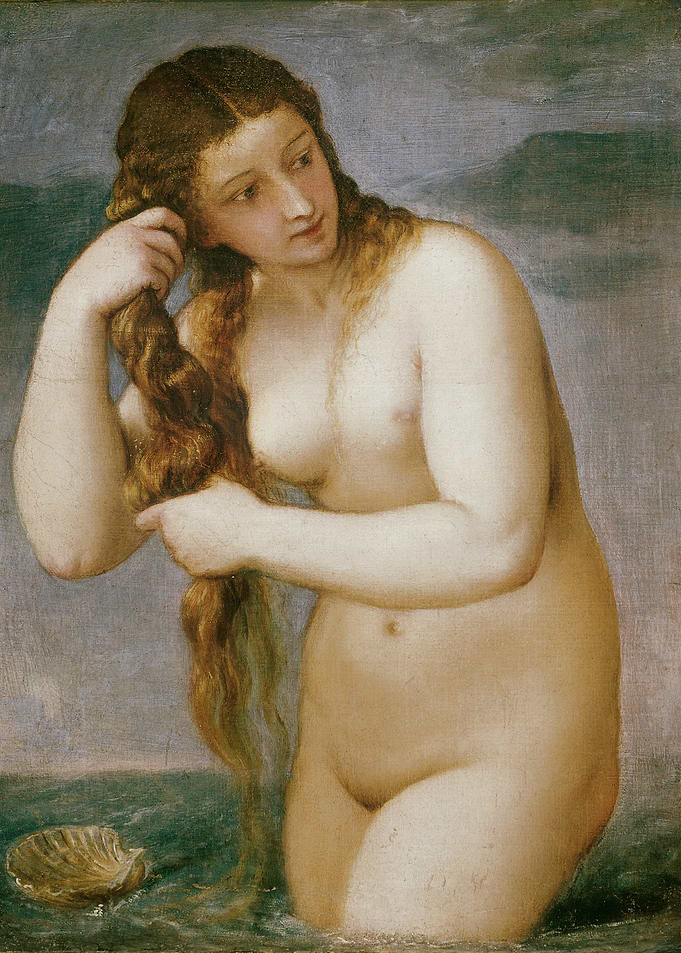 Woman Combing Her Hair Painting