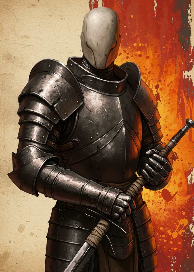 Armored Warrior with Sword