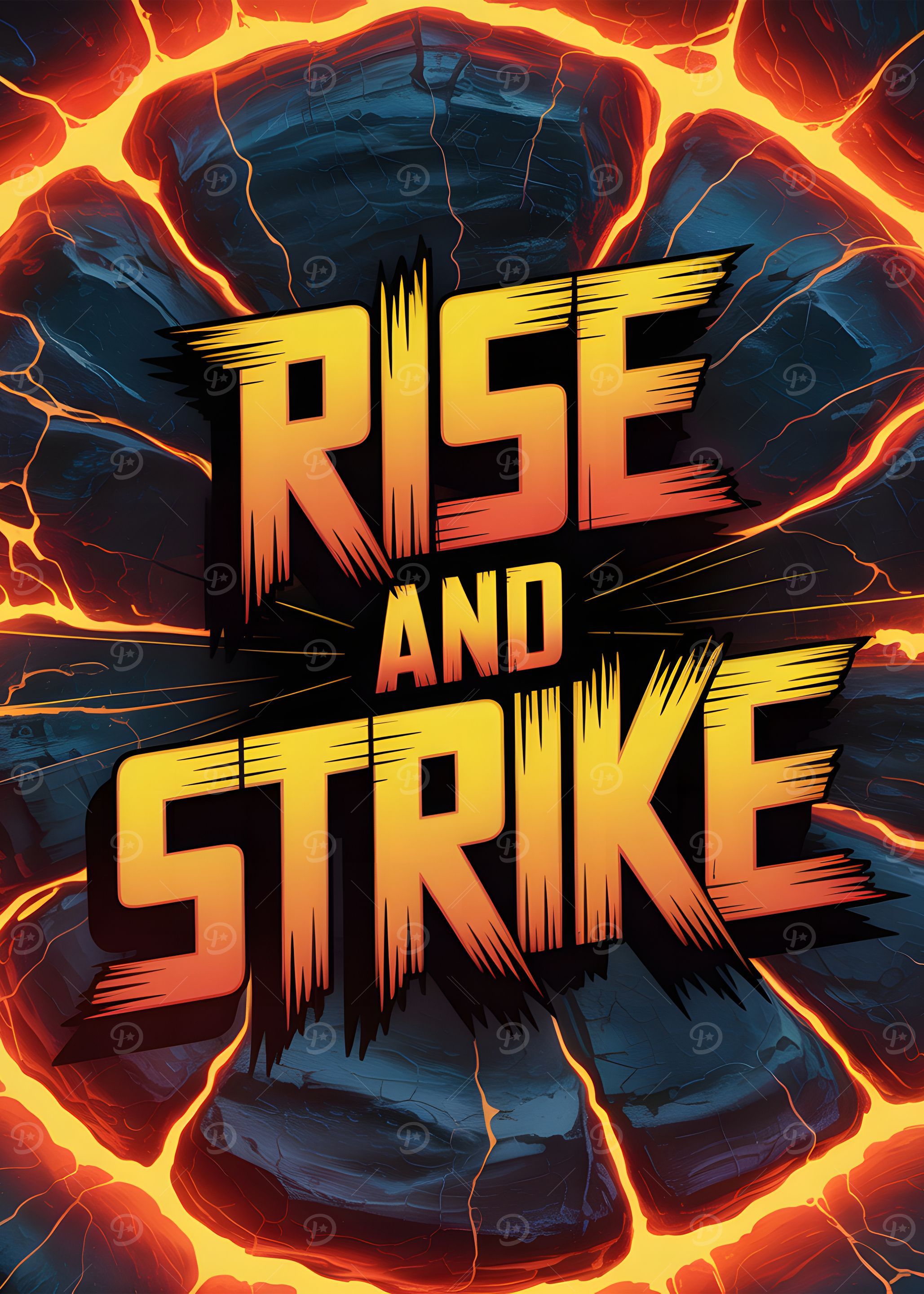 Rise and Strike Motivational Poster