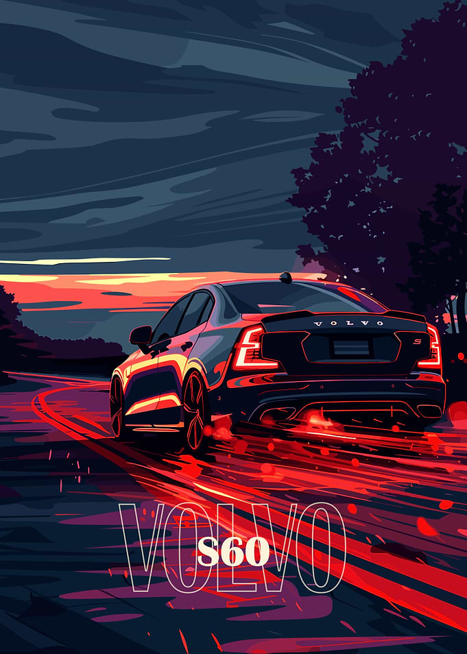 Volvo S60 Speeding at Sunset
