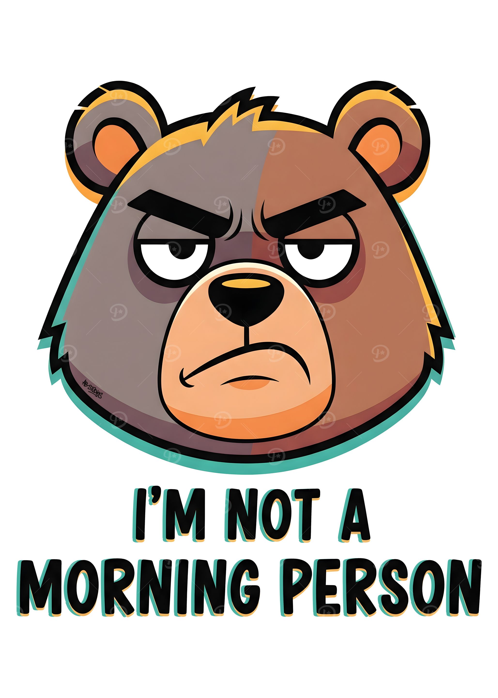 Grumpy Bear - Not a Morning Person