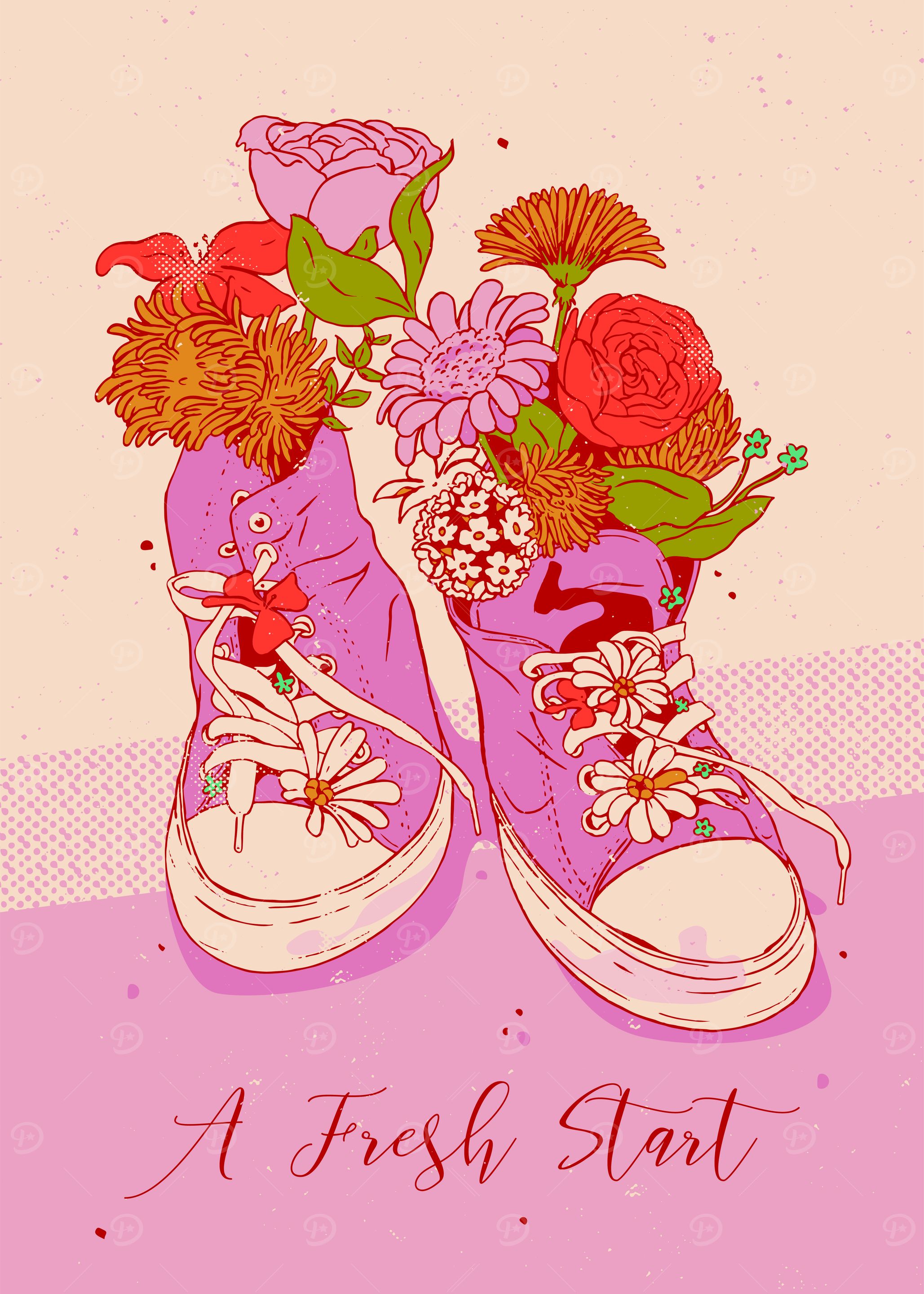 Floral Sneakers: A Fresh Start