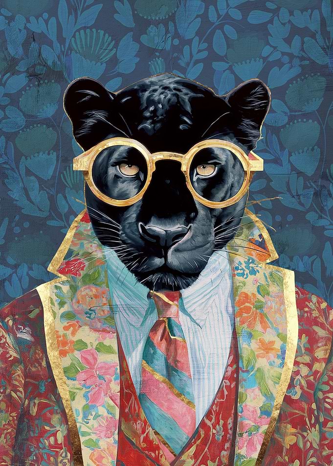 Dapper Panther Portrait