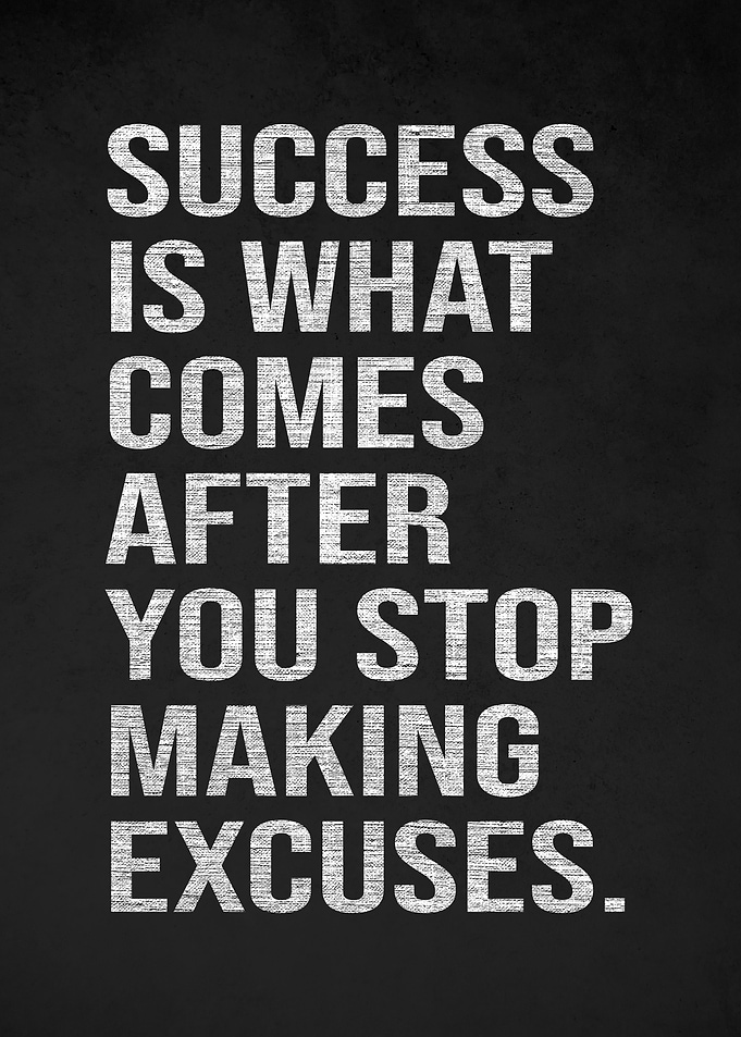 Success Motivational Quote on Dark Background