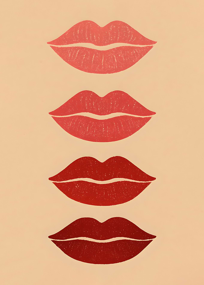 Four Lips Gradient Art
