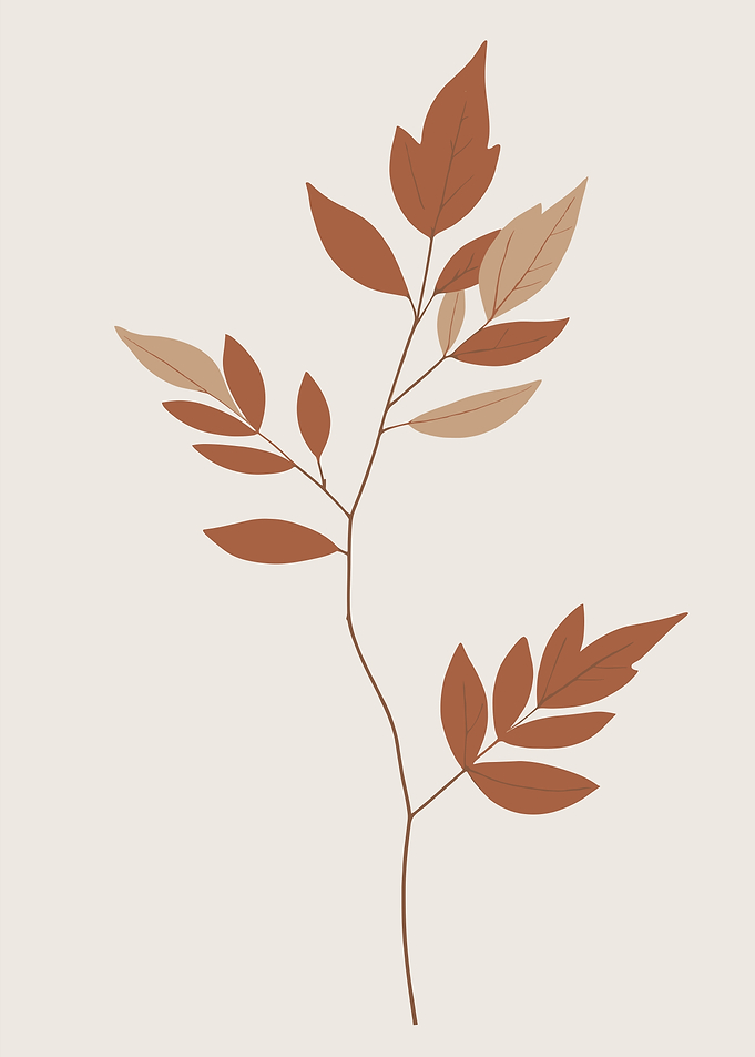 Minimalist Autumn Leaves Illustration