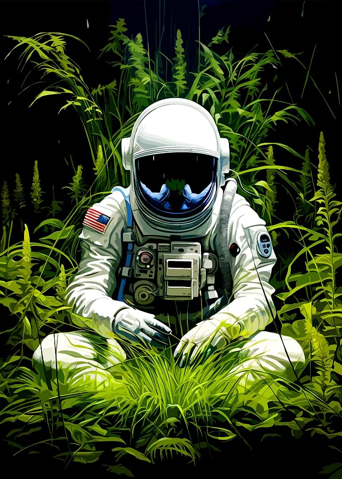 Astronaut in Greenery