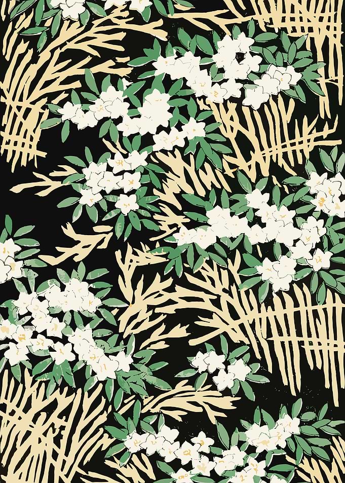 Floral Pattern with White Flowers