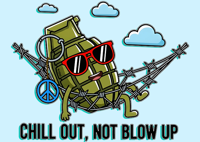 Chill Grenade in Hammock Cartoon