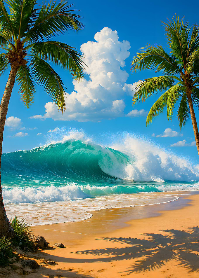 Tropical Beach Wave Paradise