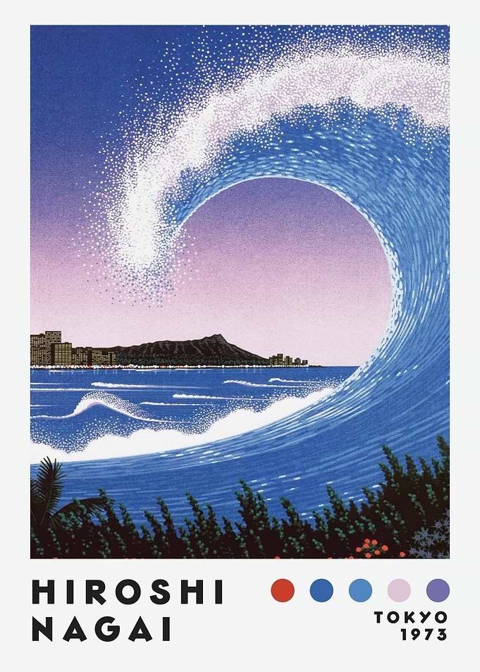 Hiroshi Nagai Wave Art Print
