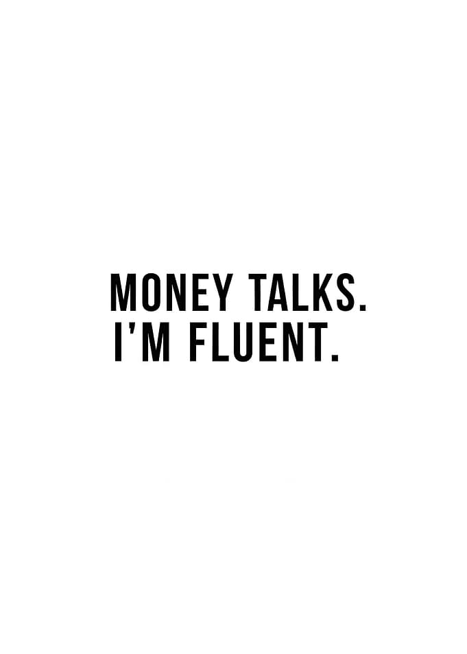 Money Talks Typography Poster