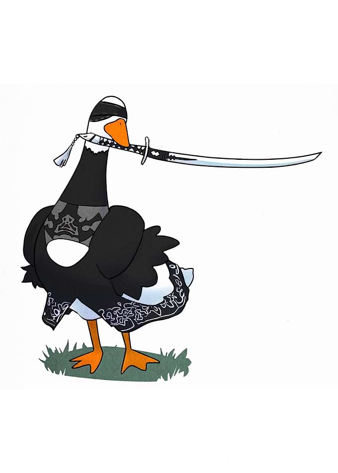 Duck Ninja with Katana