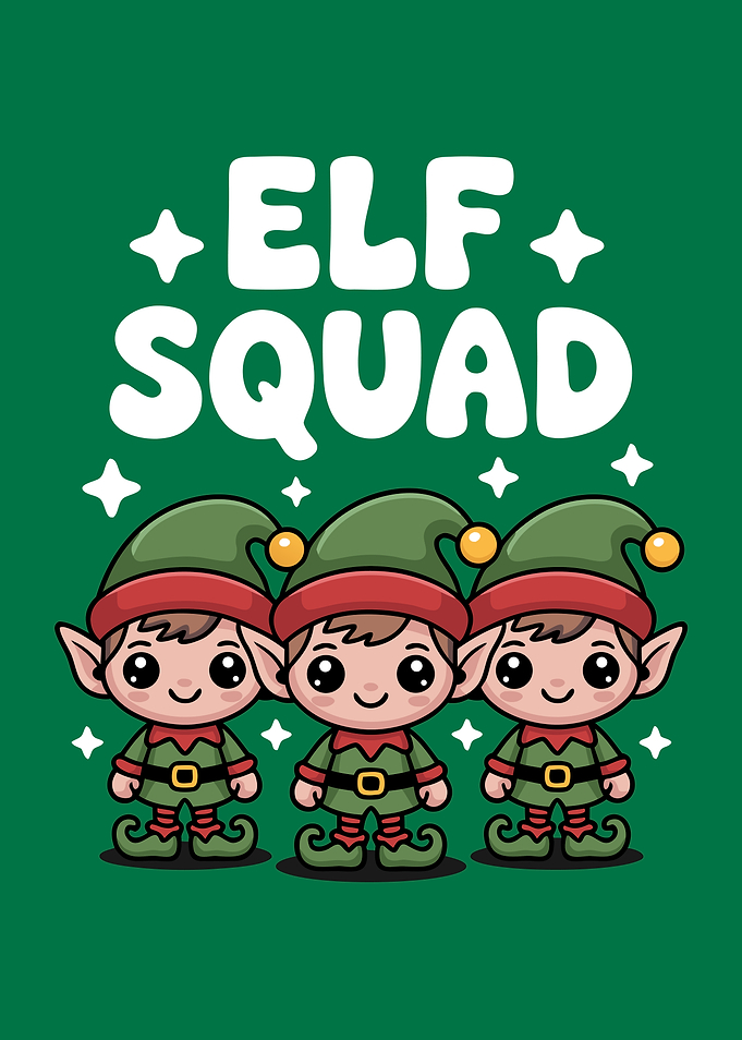 Elf Squad Cartoon Illustration