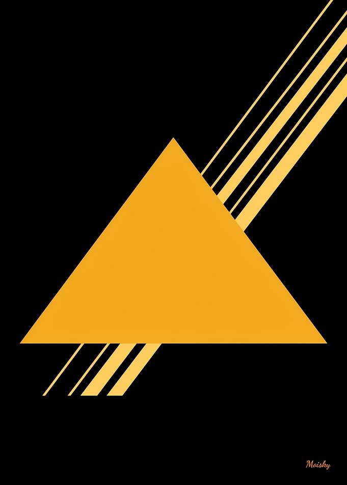 Golden Triangle Bauhaus Minimalist Poster