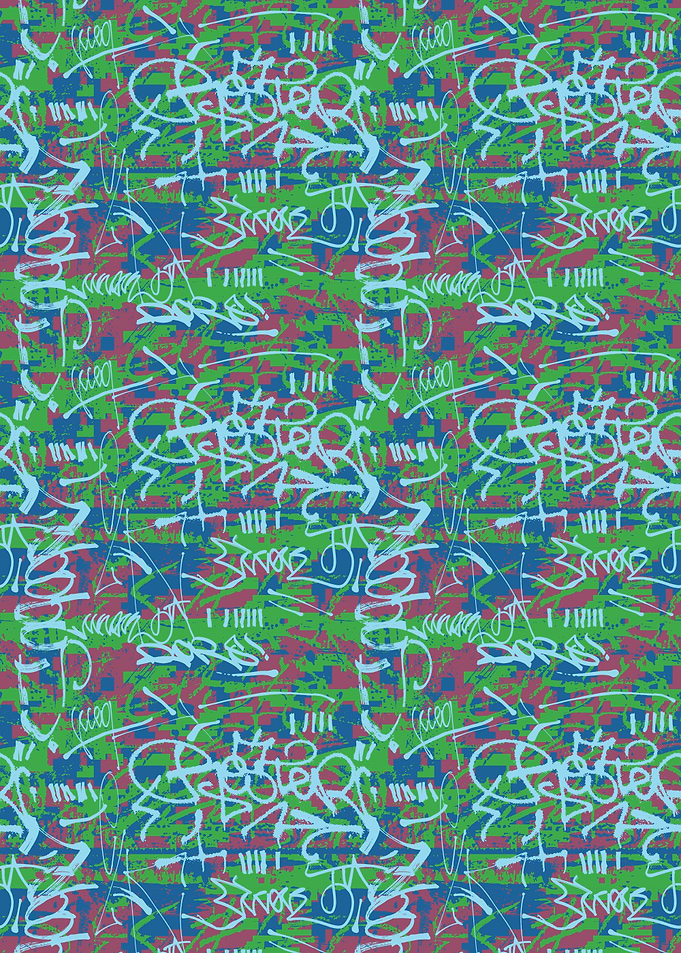 Graffiti Style Abstract Pattern